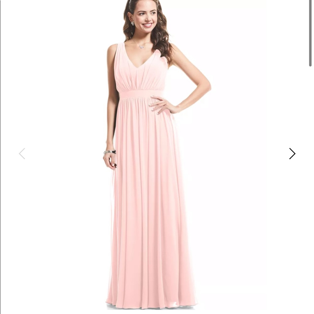 Bill Levkoff Petal Pink Chiffon V-neck A-Line Helen